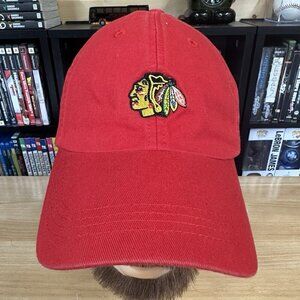 Chicago Blackhawks Hat Adidas Embroidered Dad Cap Hockey Hat Red